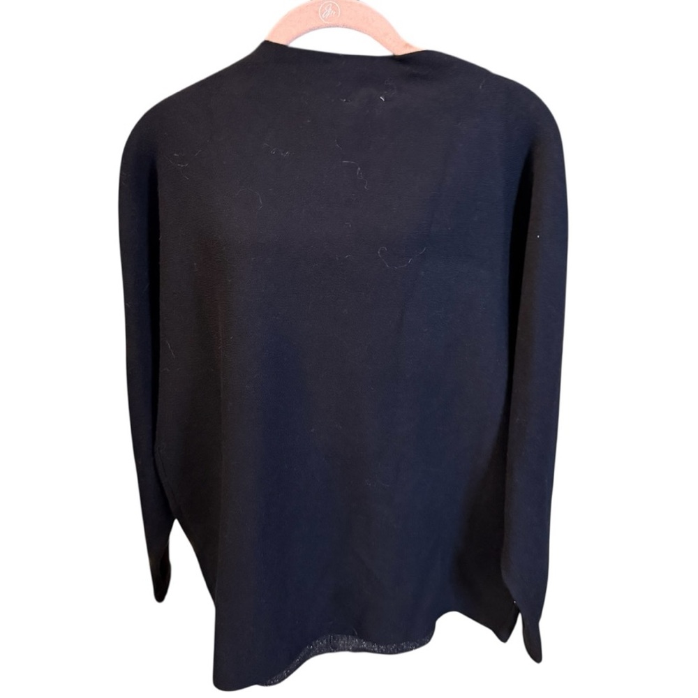 Sioni Star Print High Neck Dolma Sleeve Sweater in Black Size Medium - Picture 7 of 10